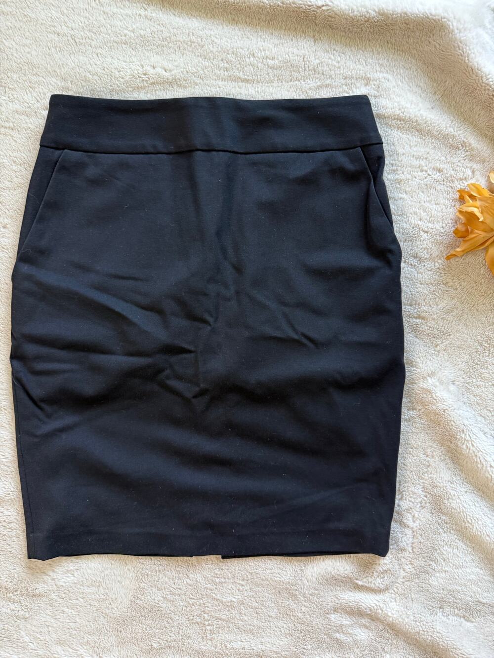 Express Black Pencil Skirt Pockets Size 8